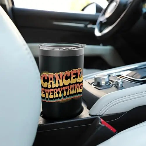 Cancel Everything – Vintage Pop Design Stainless Steel