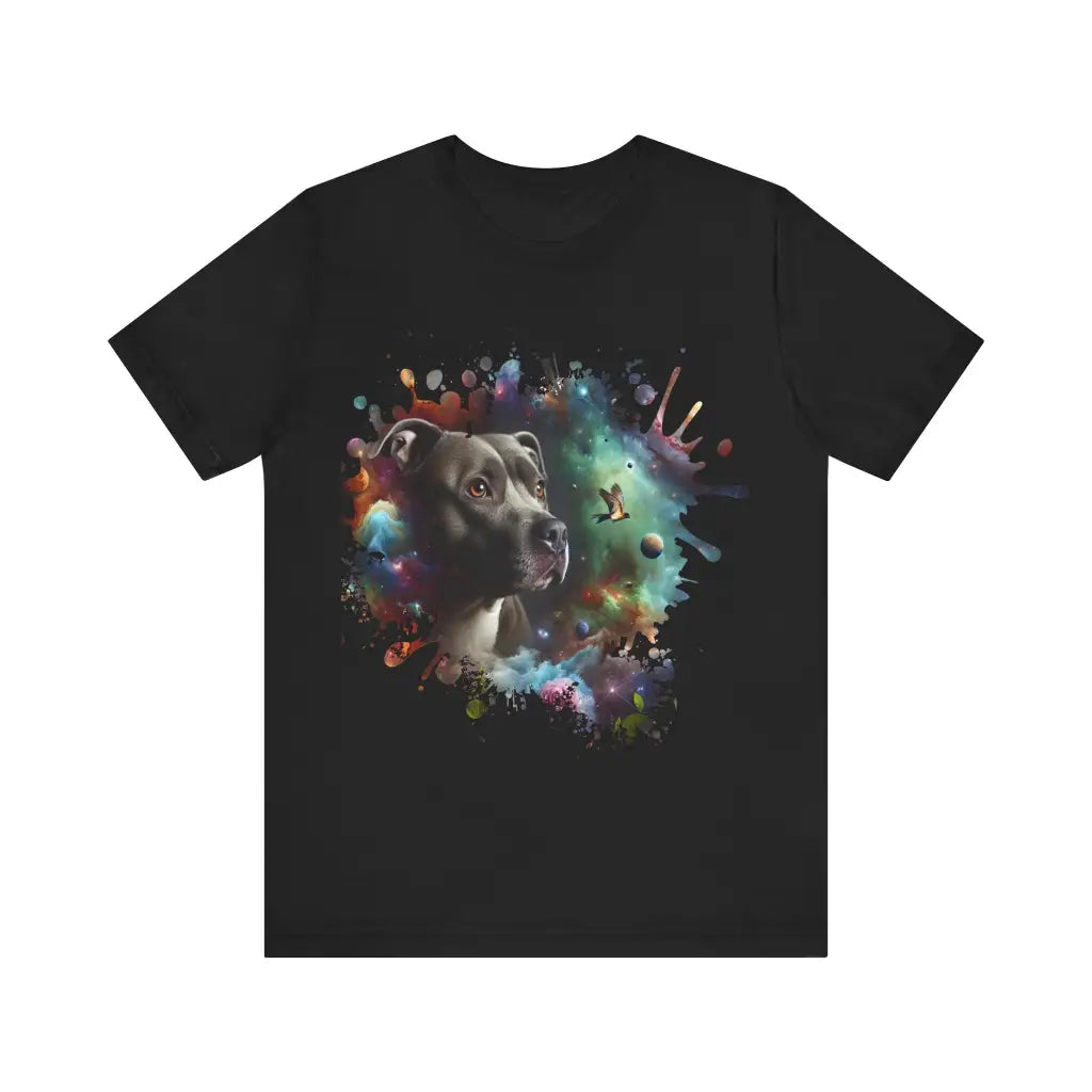 Canine Cosmos Exploration - Jersey Short Sleeve Tee - Black