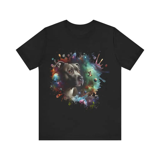 Canine Cosmos Exploration - Jersey Short Sleeve Tee - Black