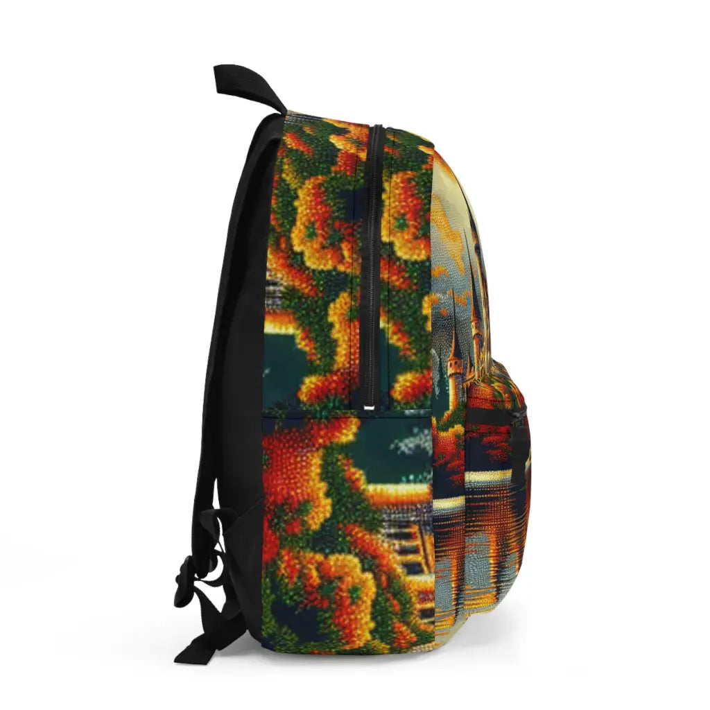 Castle by the Lake in Fiery Shades Backpack One size Bags