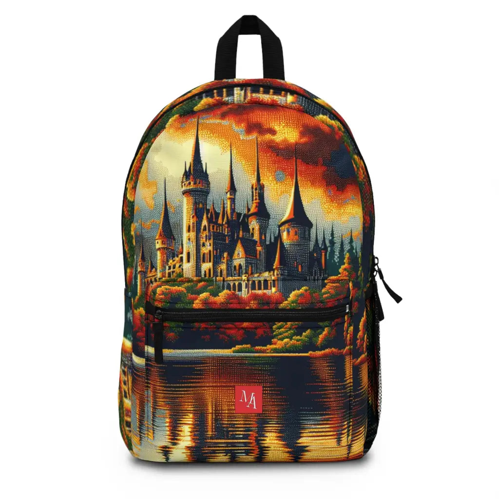 Castle by the Lake in Fiery Shades Backpack One size Bags