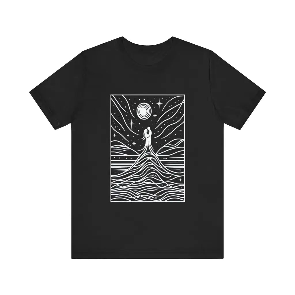 Celestial Embrace Jersey Short Sleeve Tee Black / S T Shirt