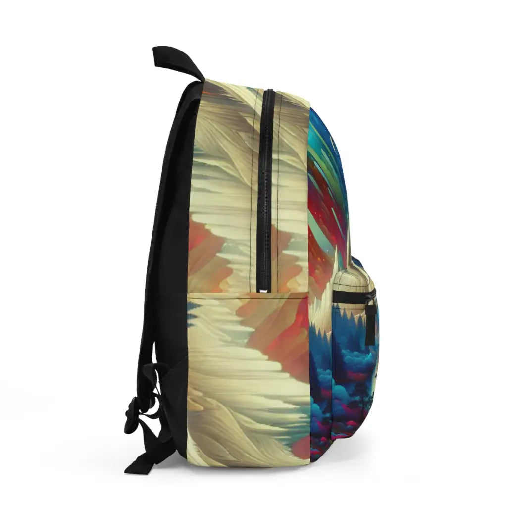 Celestial Peaks in a Colorful Landscape Backpack One size