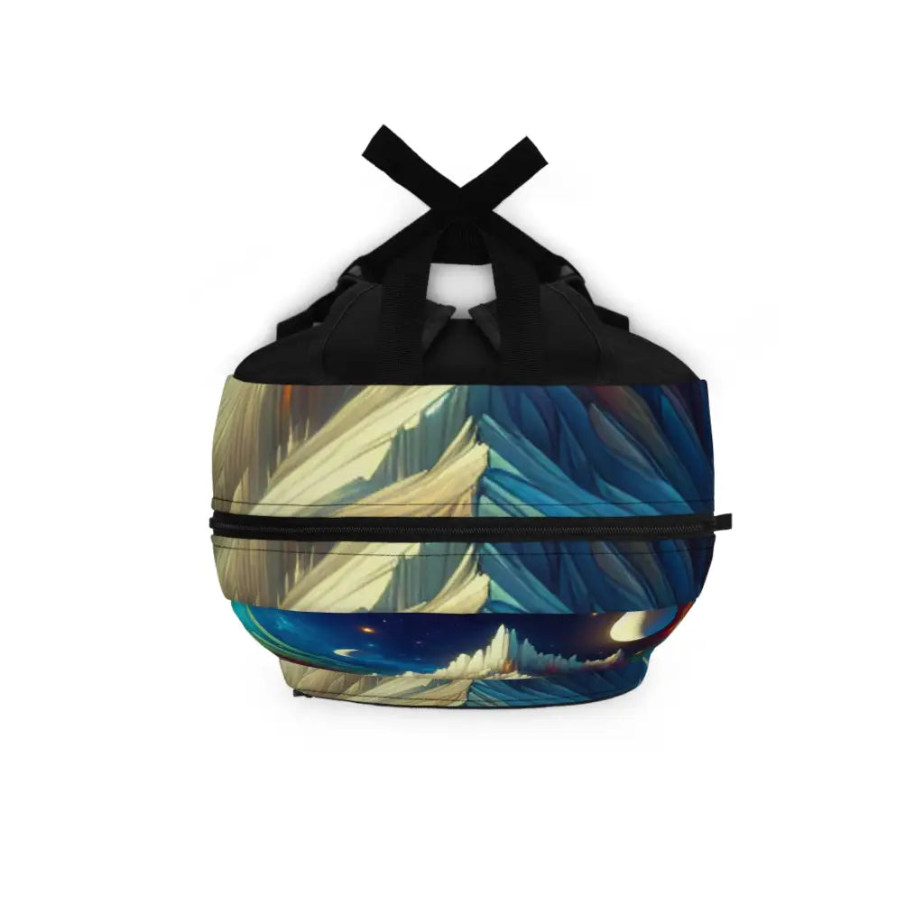 Celestial Peaks in a Colorful Landscape Backpack One size