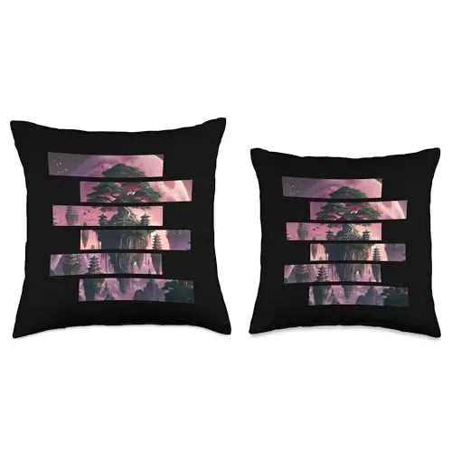 Celestial Sanctuary: Floating Zen Haven Throw Pillow Home