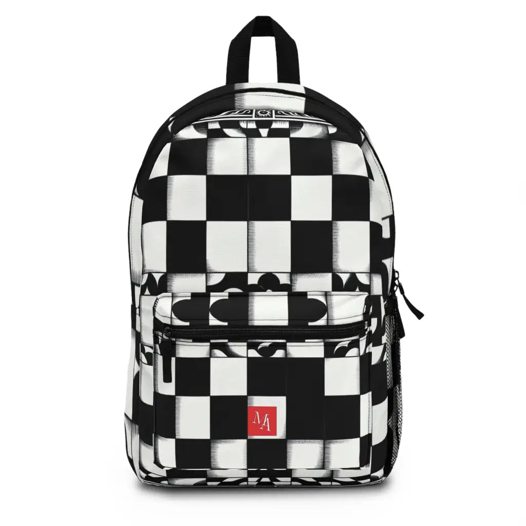Checkered Pattern Puzzle Backpack One size Bags