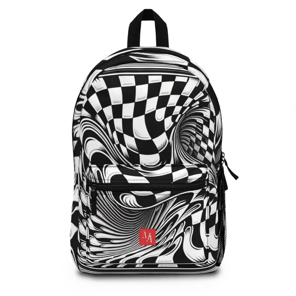 Chessboard Illusion Backpack One size Bags