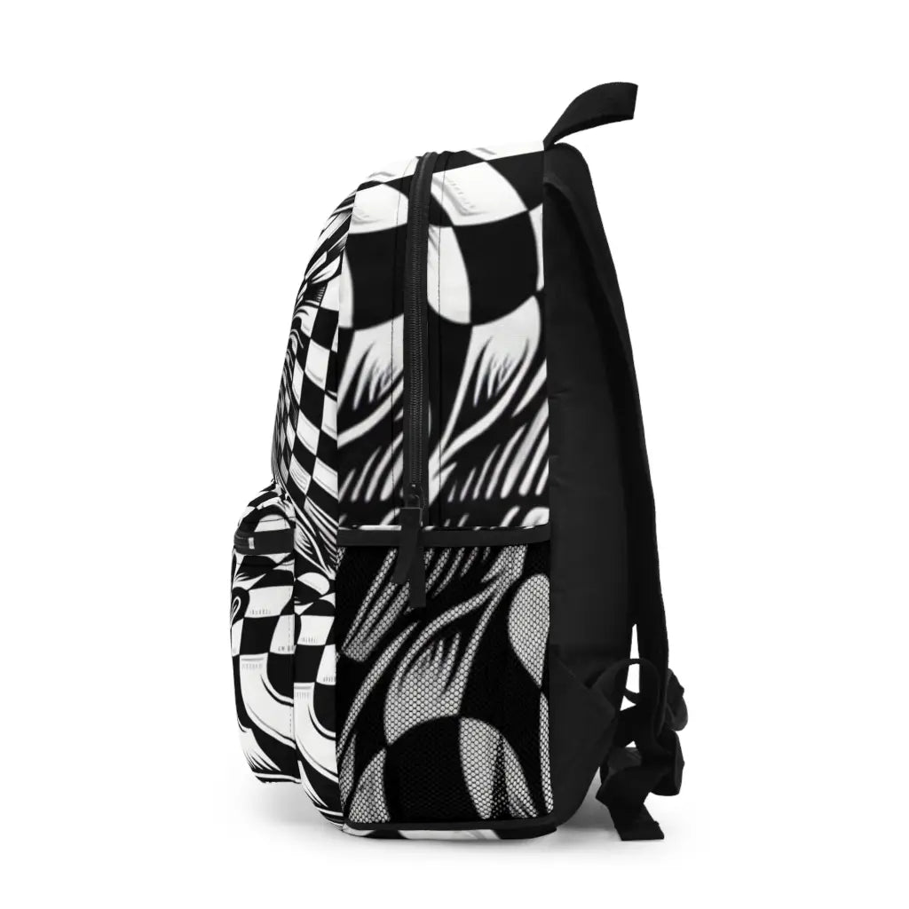Chessboard Illusion Backpack One size Bags