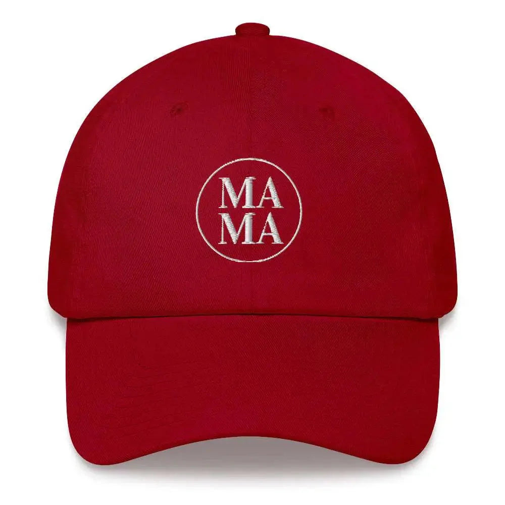 Circle Mama Dad Hat - Cranberry