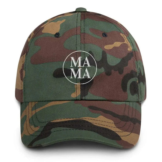 Circle Mama Dad Hat - Green Camo