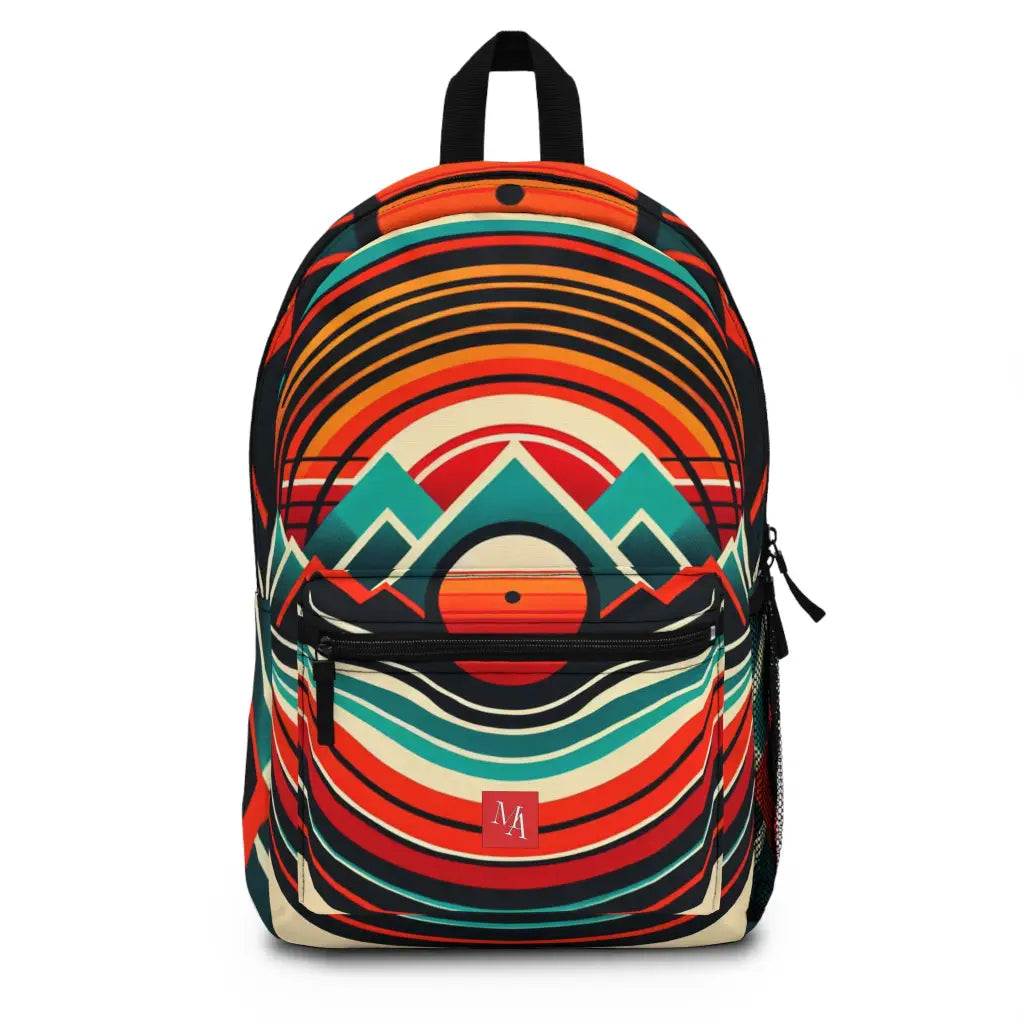 Circle of Mountains and Waves Backpack One size Bags