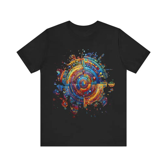 Circuit Mandala Explosion - Jersey Short Sleeve Tee - Black