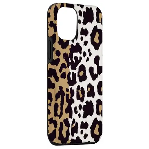 Classic Chic: Leopard Print in Black and Off White Case