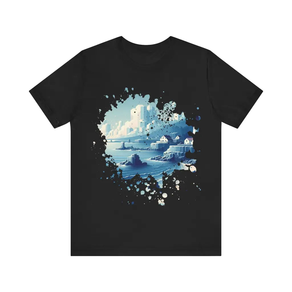 Coastal Beacon Flow - Jersey Short Sleeve Tee - Black / S