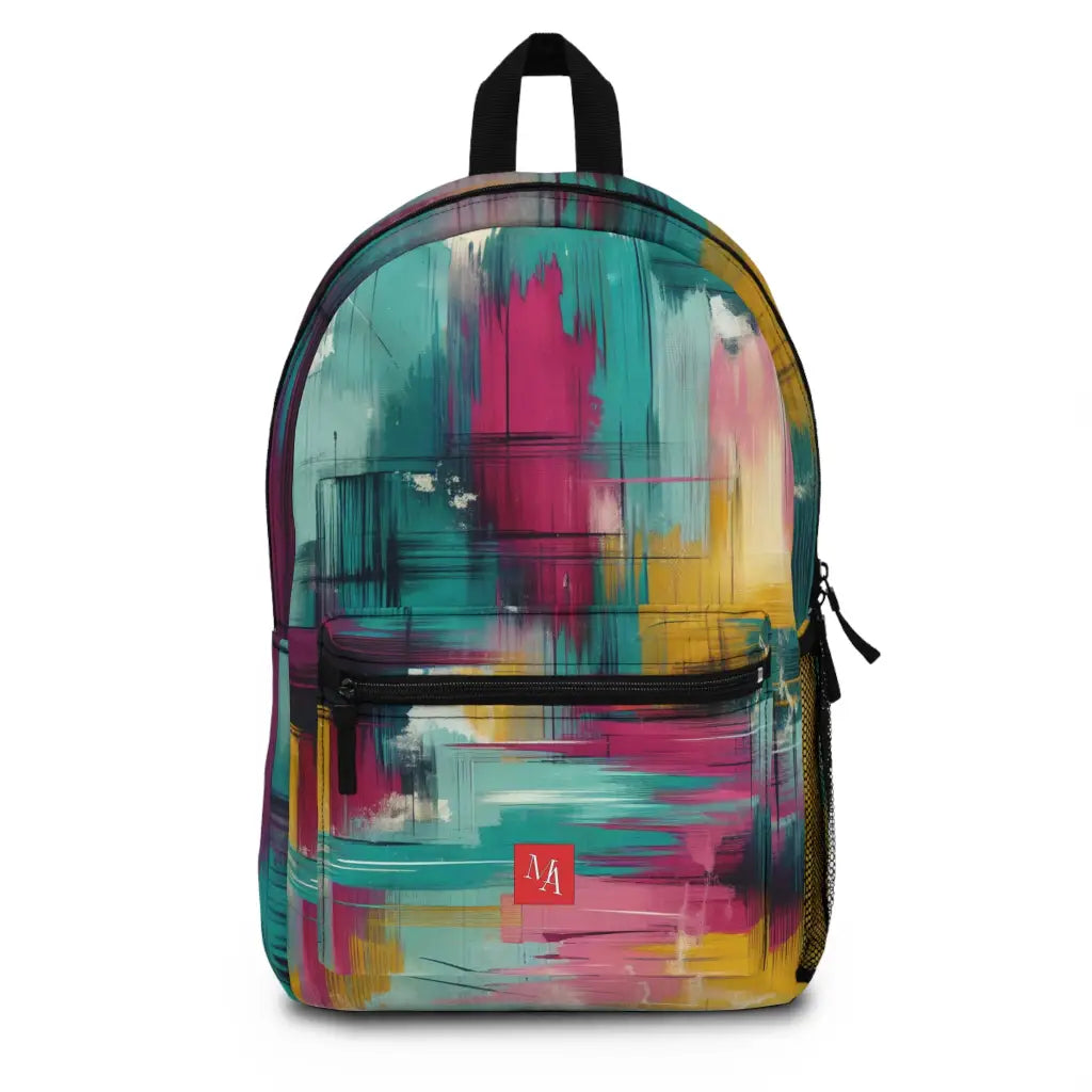 Colorful Abstract Canvas Backpack One size Bags