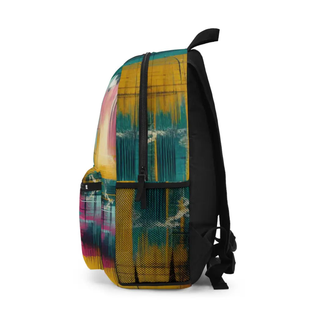 Colorful Abstract Canvas Backpack One size Bags