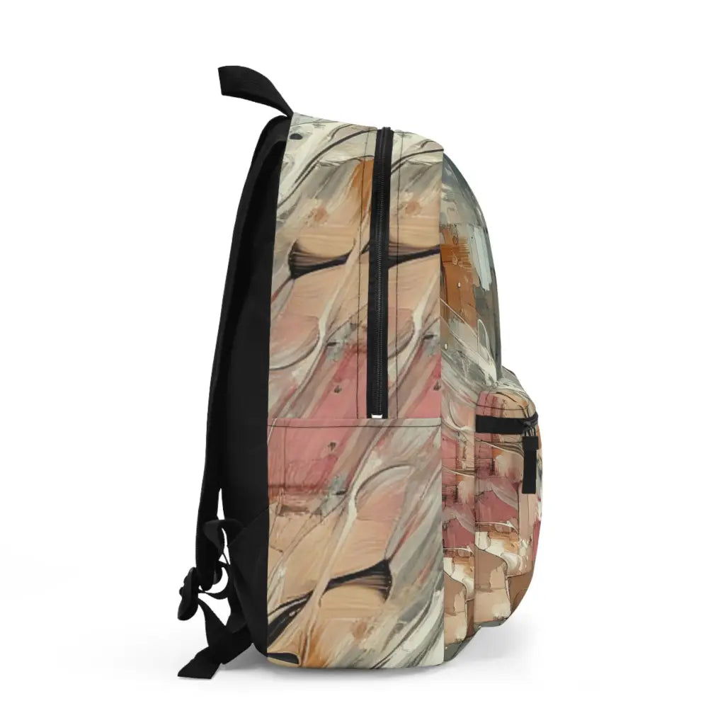 Colorful Brushstroke Canvas Backpack One size Bags