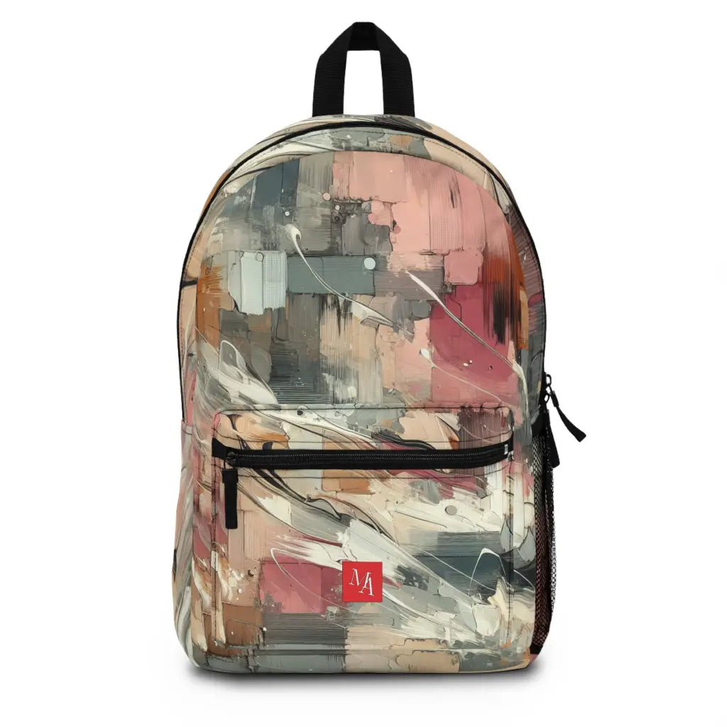Colorful Brushstroke Canvas Backpack One size Bags