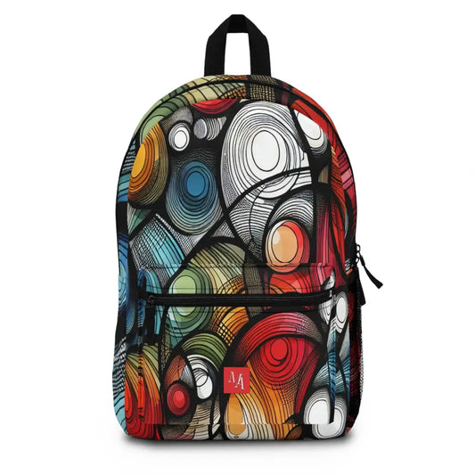 Colorful Circles and Lines Backpack One size Bags