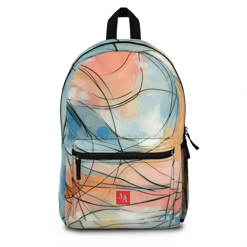Colorful Curves Exploration Backpack One size Bags