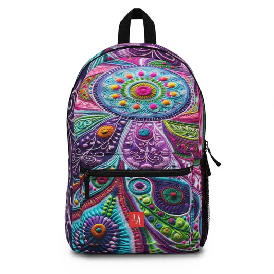 Colorful Embroidered Patterns Backpack One size Bags