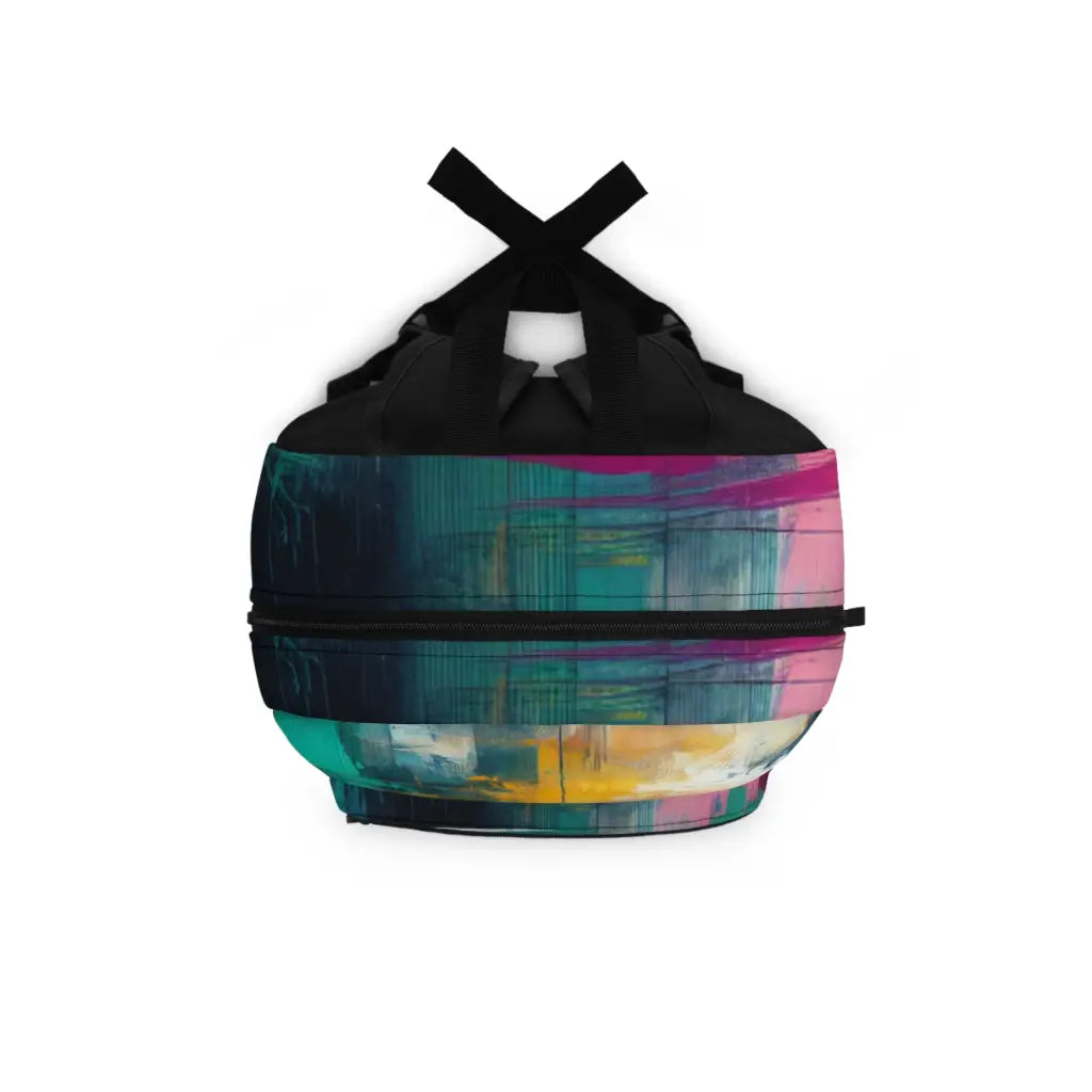 Colorful Expression of Abstract Layers Backpack One size