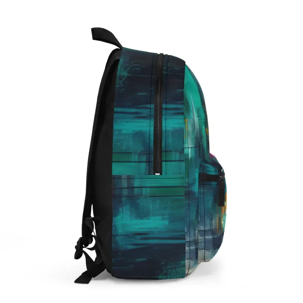 Colorful Expression of Abstract Layers Backpack One size
