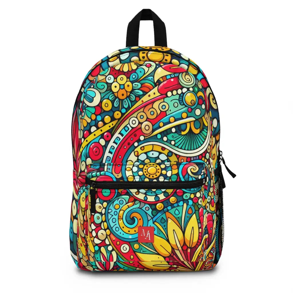 Colorful Whimsy in Abstract Patterns Backpack One size Bags