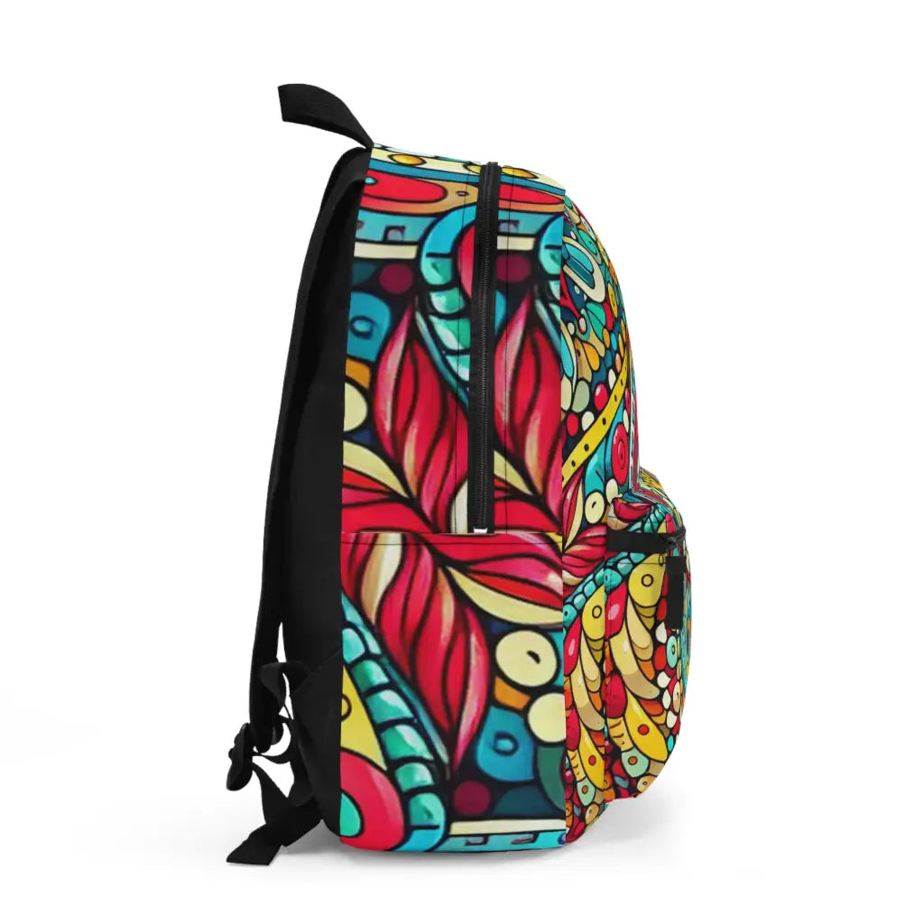 Colorful Whimsy in Abstract Patterns Backpack One size Bags