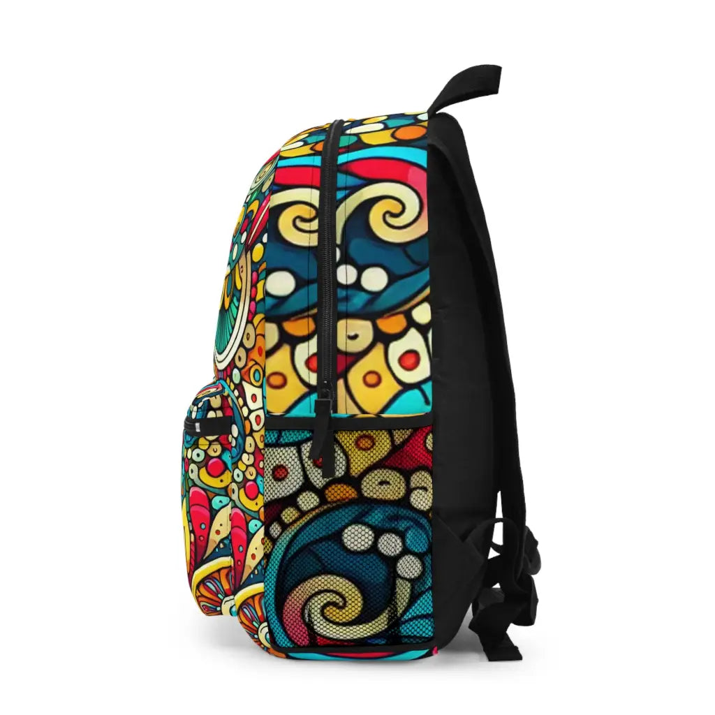 Colorful Whimsy in Abstract Patterns Backpack One size Bags