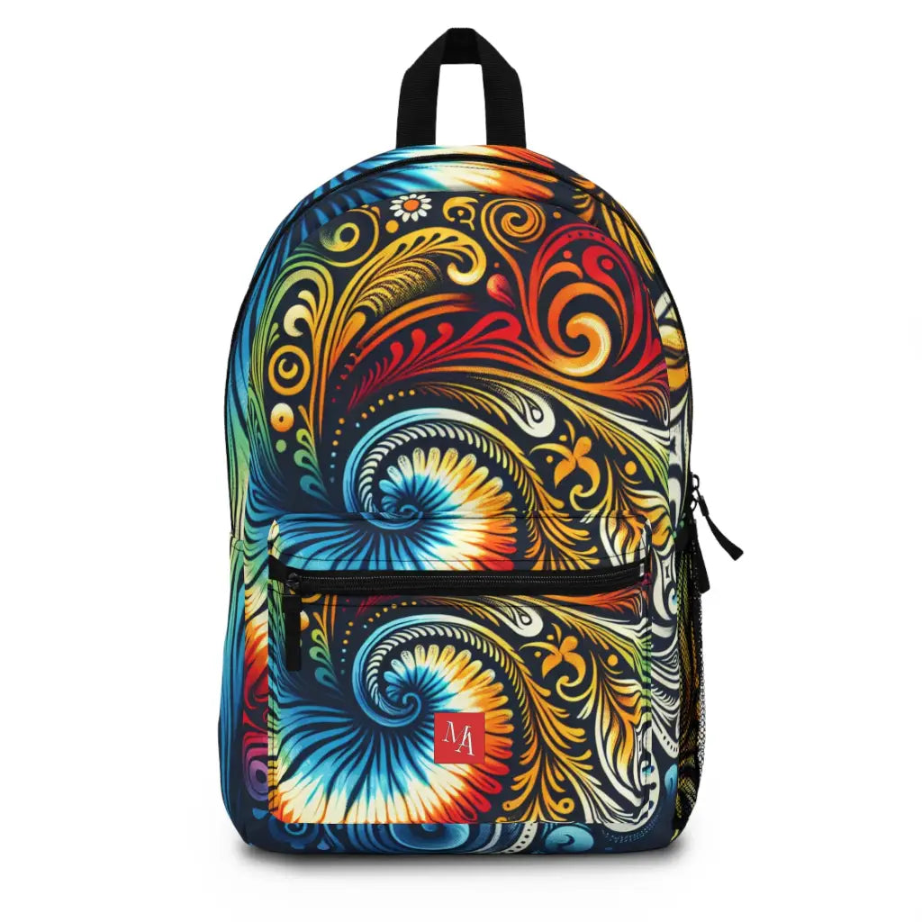 Colorful Whirl of Life Backpack One size Bags