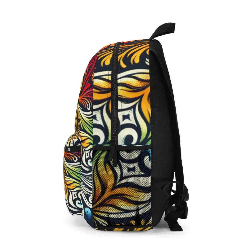 Colorful Whirl of Life Backpack One size Bags