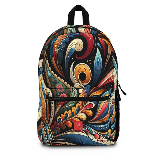 Colorful Whirl of Nature Backpack One size Bags