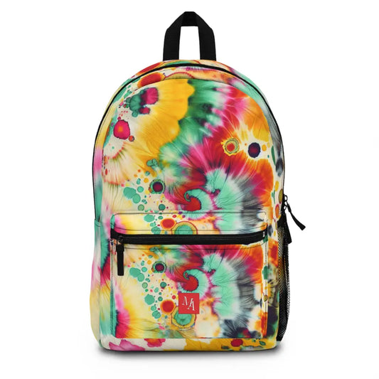 Colorful Whirls and Dots Backpack One size Bags