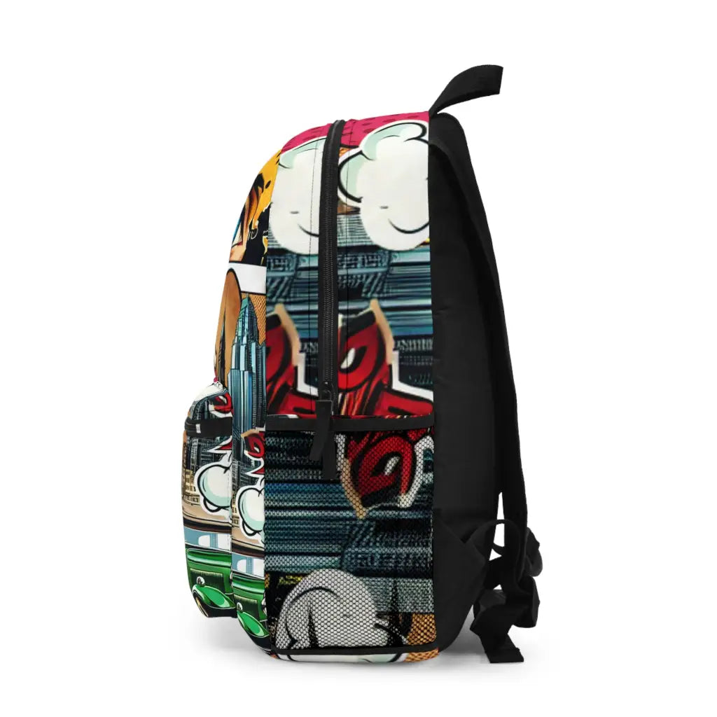Comic Illusions in Retro Style Backpack One size Bags