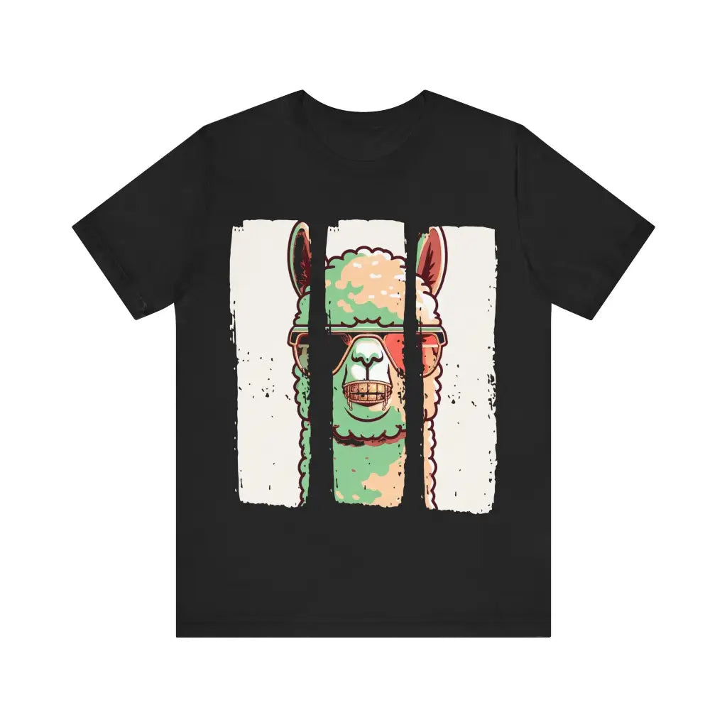 Cool Alpaca with Sunglasses - Jersey Short Sleeve Tee