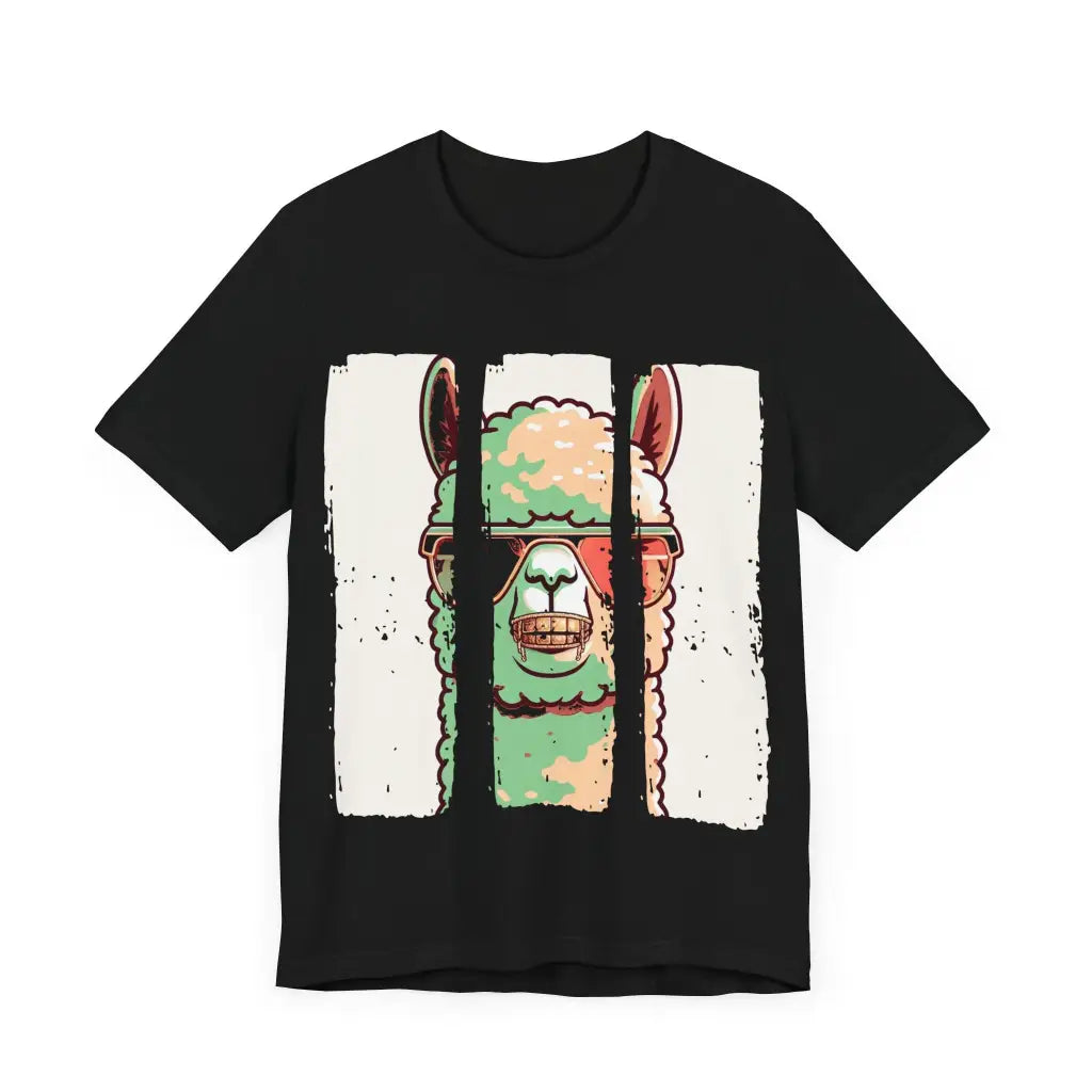 Cool Alpaca with Sunglasses - Jersey Short Sleeve Tee