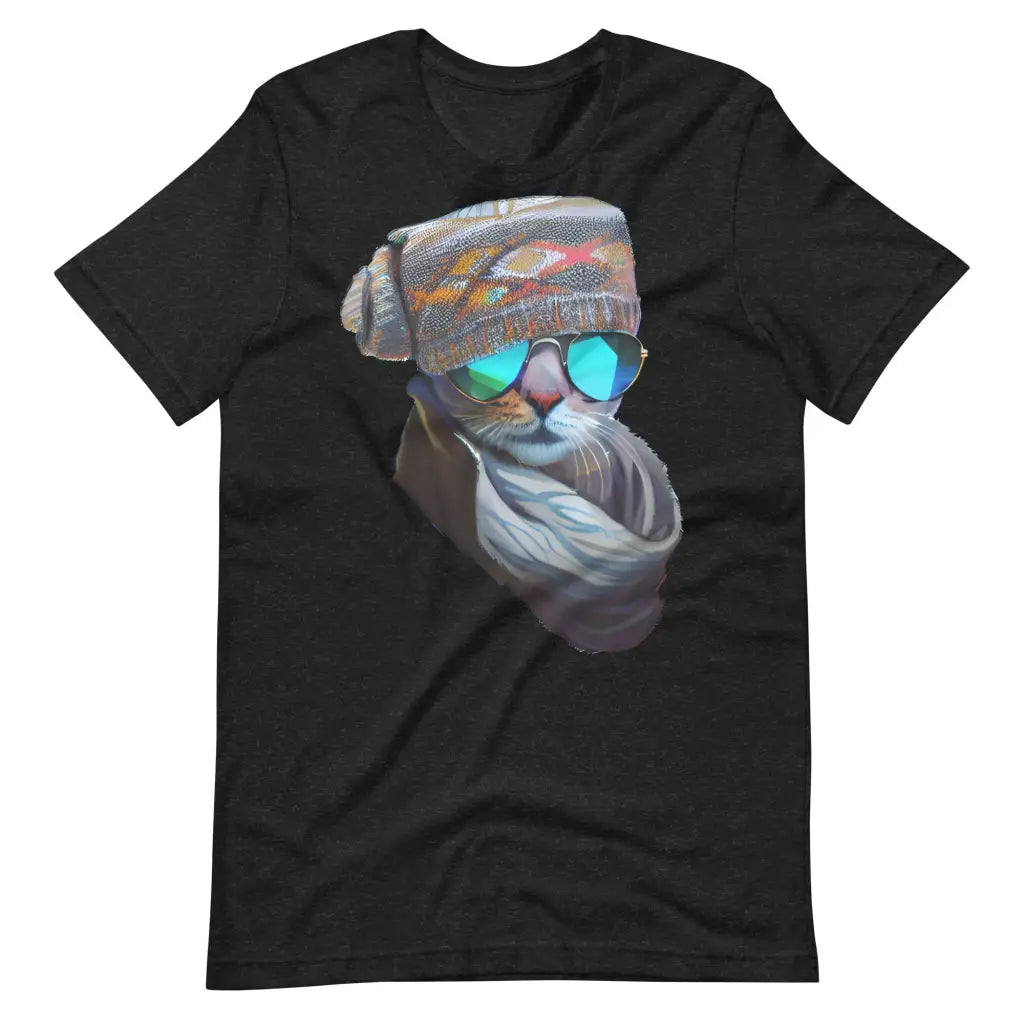 Cool Cat with Cap and Sunglasses Short-Sleeve Unisex