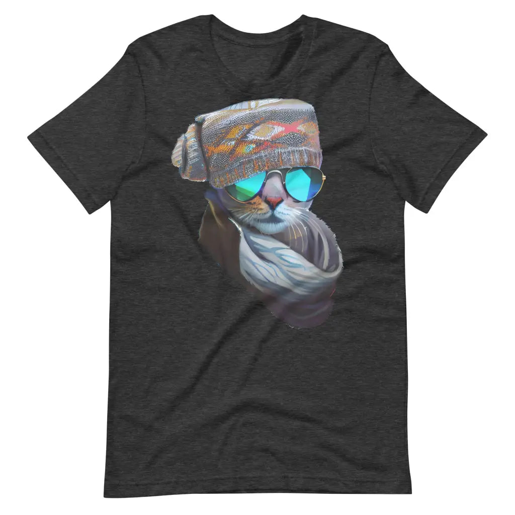 Cool Cat with Cap and Sunglasses Short-Sleeve Unisex