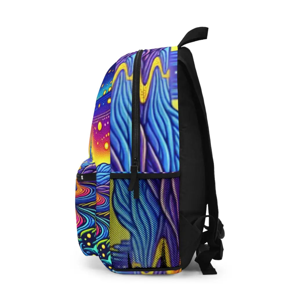 Cosmic Expedition in the Neon Wilderness Backpack One size
