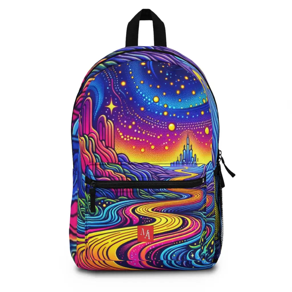 Cosmic Expedition in the Neon Wilderness Backpack One size