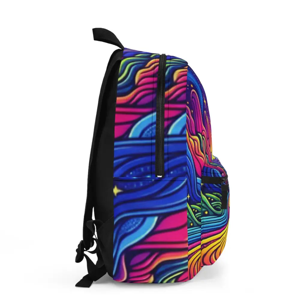 Cosmic Expedition in the Neon Wilderness Backpack One size