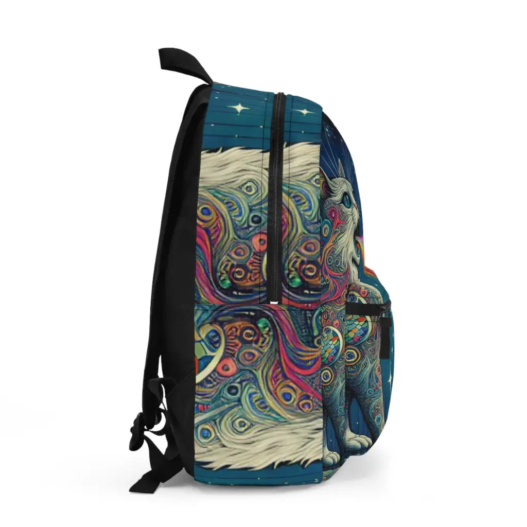 Cosmic Feline Odyssey Backpack One size Bags