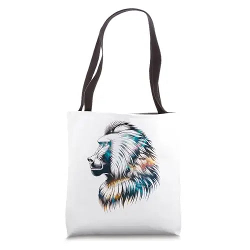 Cosmic Guardian: The Celestial Baboon Tote Bag Apparel