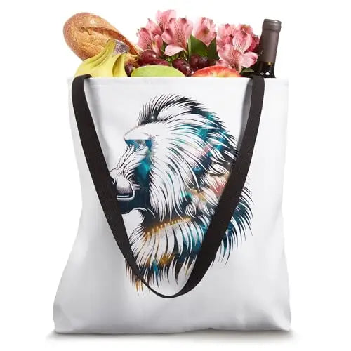 Cosmic Guardian: The Celestial Baboon Tote Bag Apparel