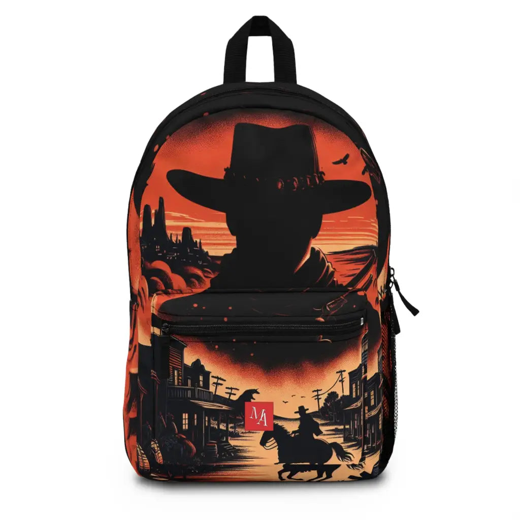 Cowboy Silhouette at Dusk Backpack One size Bags