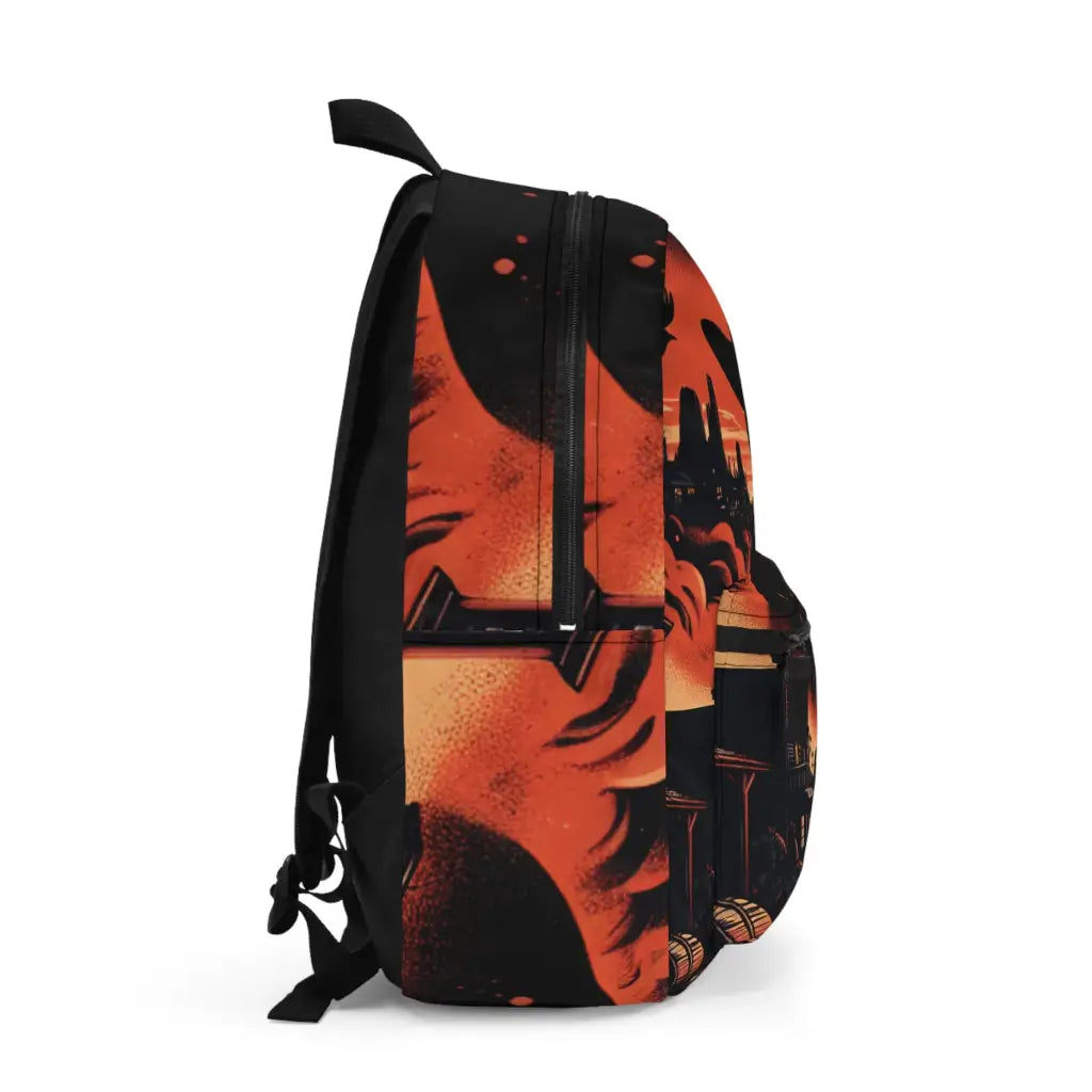 Cowboy Silhouette at Dusk Backpack One size Bags