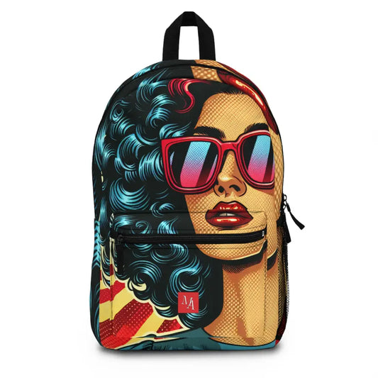 Curly Confidence and Red Glasses - Backpack - One size