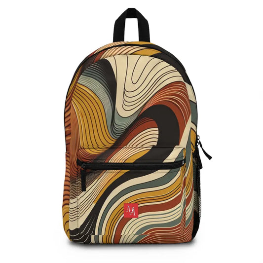 Curved Hues Wavelengths Backpack One size Bags