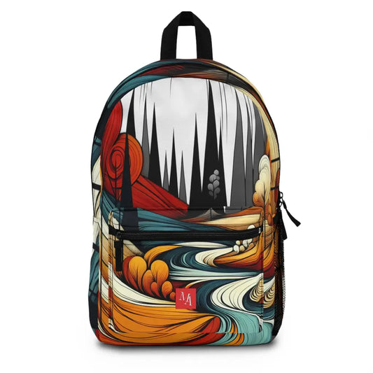 Curving Through the Colorful Landscape Backpack One size